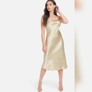 NWT BEBE satin slip midi dress - XL